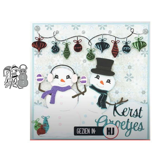 Snowman Cutting Dies Christmas Stencils Scrapbooking Photo Album Card Making DIY